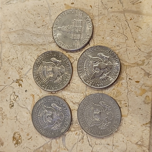 Half dollar USA coins 1971, 1972, 1973, 1974, 1976 - Picture 2 of 2